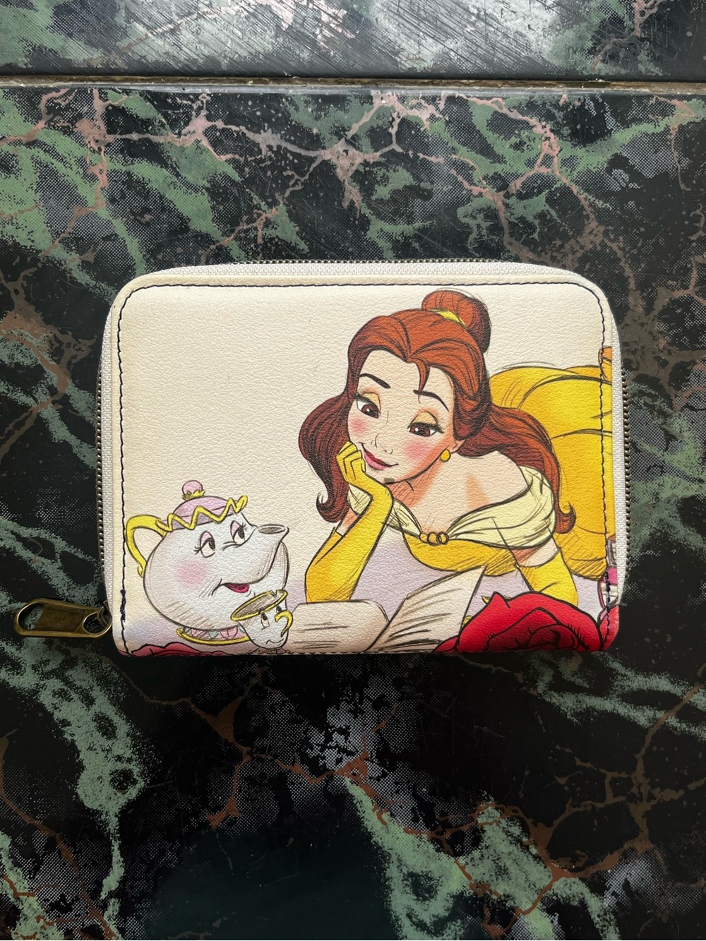 Loungefly Disney Beauty and the Beast Belle Book Wallet EUC